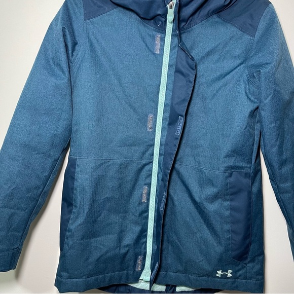 Under Armour Teal youth child teen infrared thermo layer winter jacket in Y-L - Picture 7 of 12